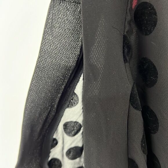 Missmay Retro Gorgeous City Dress Polka dot fit and flare red ribbon sash velvet - Picture 4 of 6